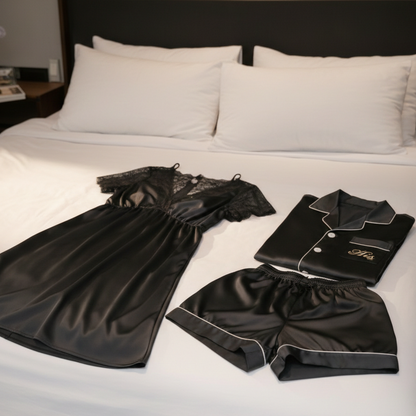 Couple Night Suit & Sleepwear Set – 3 Piece
