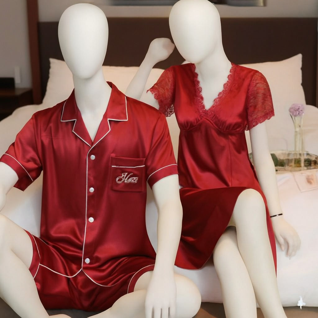 Couple Night Suit & Sleepwear Set – 3 Piece