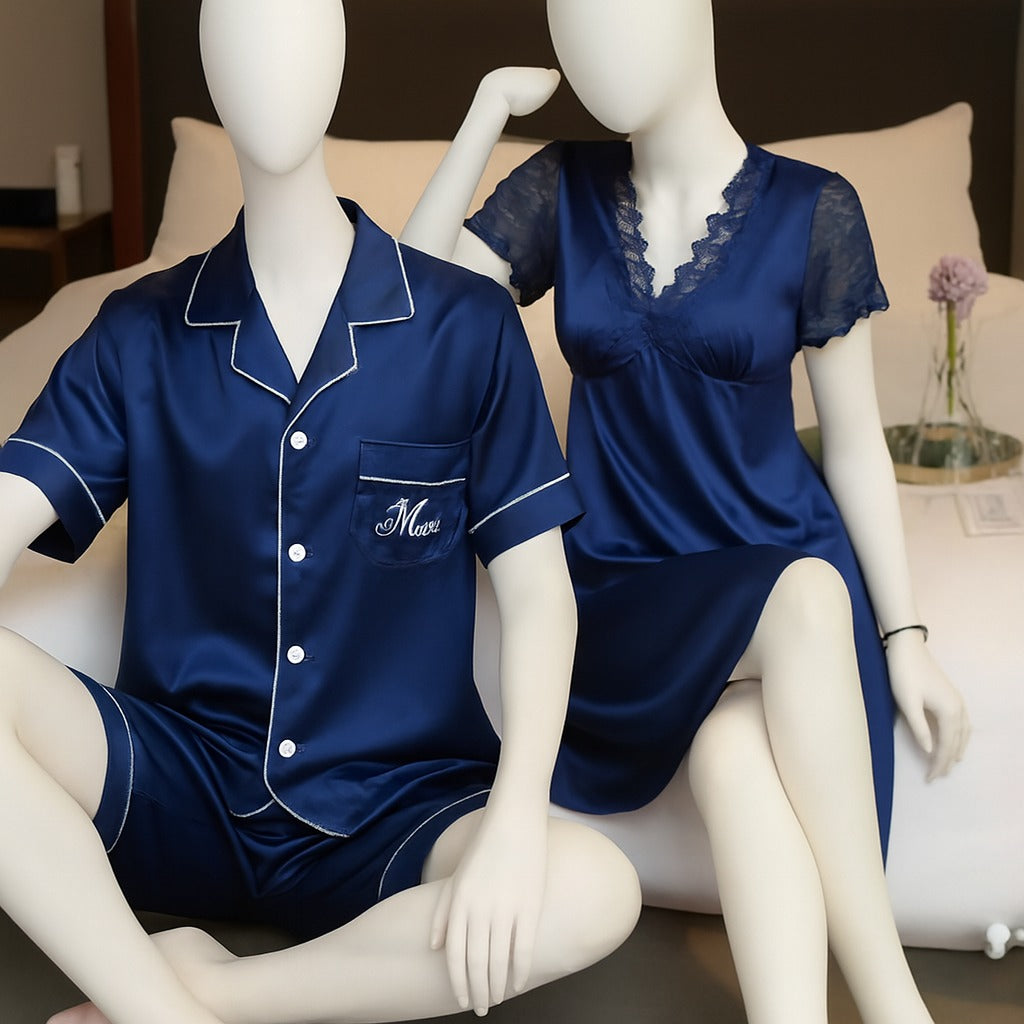 Couple Night Suit & Sleepwear Set – 3 Piece